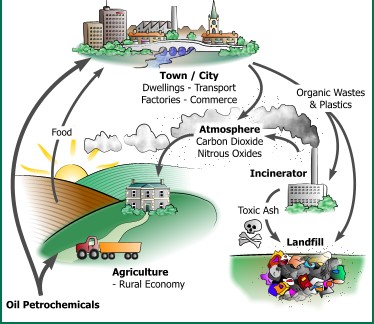 The "Oil Economy" and Waste Disposal - Process Diagram