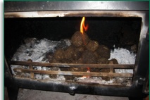 Solid fuel (similar to peat) suitable for use in boilers and wood burning stoves